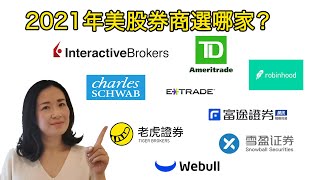 26美股券商選哪家？盈透IB,德美利TD Ameritrade,嘉信Charles Schwab,亿创ETRADE，Robinhood,第一证券，富途，老虎，雪盈，微牛