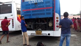 CORONA Bus Engine Sound..APSRTC Garuda bus Corona.