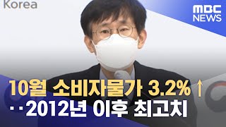 10월 소비자물가 3.2%↑‥2012년 이후 최고치 (2021.11.02/12MBC뉴스)