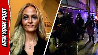 Journalist Says Portland Antifa Protester Hit Her With Flagpole, Gave Her Black Eye