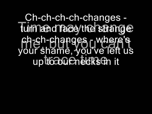 David Bowie Changes Lyrics Chords Chordify