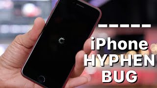 A hyphen causes iPhones to crash!