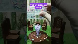 Do you want grape ice cream? #shorts #youtubeshorts #miniature #miniaturecooking #icecream #cute