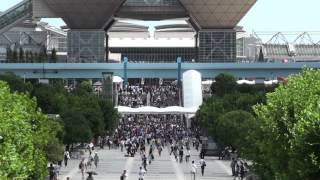 国際展示場前駅より東京ビックサイトを望む