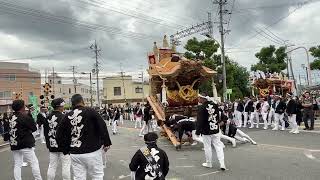 令和6年　千代田地区試験曳き　駅前ぶん廻し　市町西