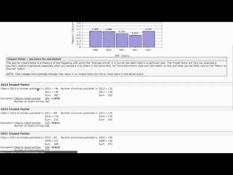 How to find a journal's impact factor in Web of Science How to find a journal's impact factor in Web of Science