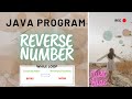Java program to Reverse A number Using while loop? #java #reverse #learn #programming #dsa #justcode