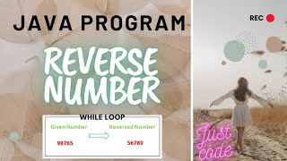 Java program to Reverse A number Using while loop? #java #reverse #learn #programming #dsa #justcode