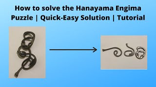 Hanayama Enigma Puzzle | Quick-Easy Solution | Tutorial