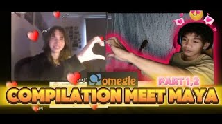 COMPILATION MEET 1,2 OF JONG MADALIDAY AND MAYA OMEGLE Part 3? #jongmadalidayometv #sing #fyp #maya