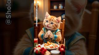 Doa sebelum makan - Animasi kucing lucu #doa #doasebelummakan #kucing #animasikucing #kucinglucu