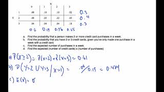 IB Math HL - 15.12.0 Bivariate Distributions - example 1 (Stats Option)