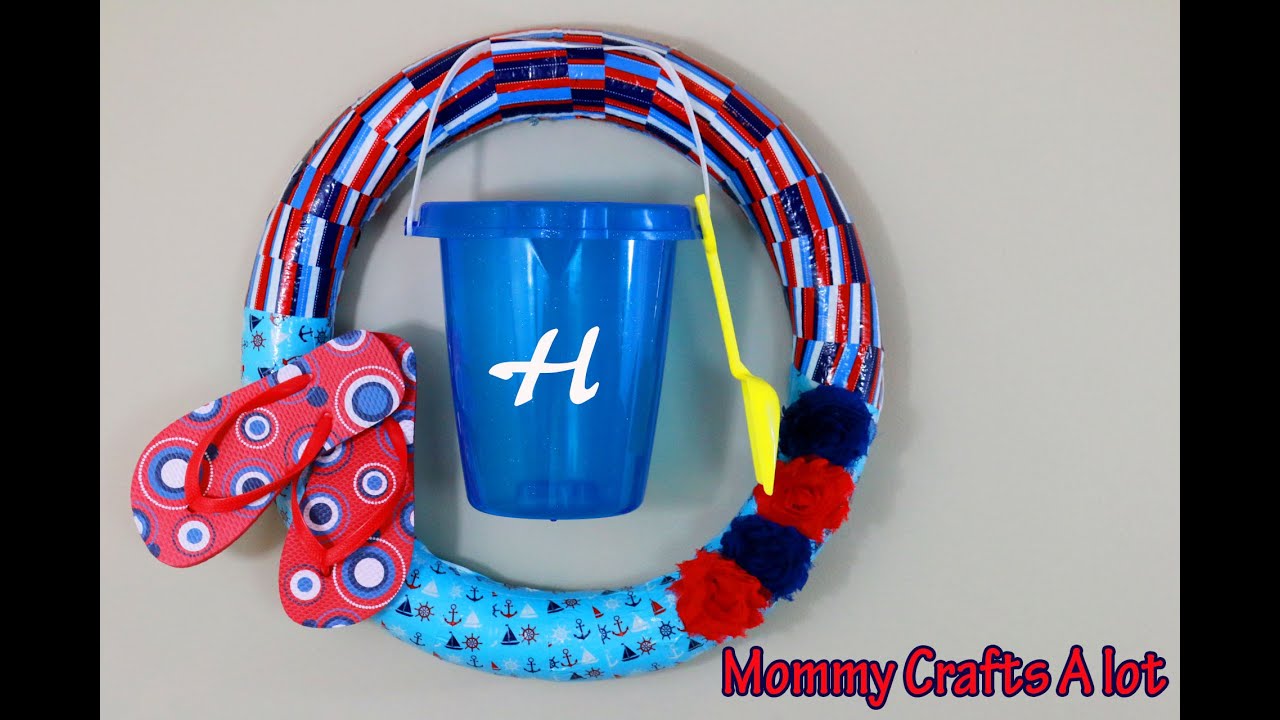 DIY SUMMER POOL NOODLE WREATH / Collaboration With Craft Klatch - YouTube