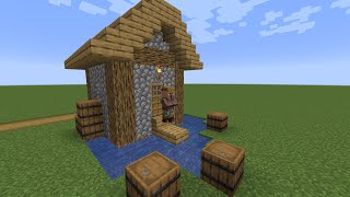 How to build a Minecraft Village Fisher Cottage (1.14 plains)