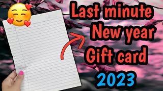 Happy New year Card 2023/ How to make new year card from Notebook Pages/ new year card kaise banaen/