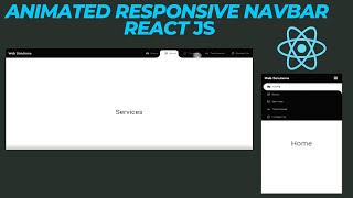 React Responsive Animated Navbar Tutorial with Source Code | How to react routing navbar