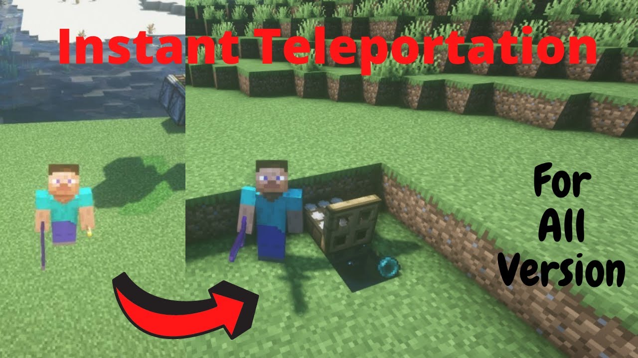 Minecraft Simple Redstone Teleporter Youtube Minecraft Simple Redstone Teleporter Youtube