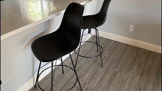 Alunaune Swivel Black Barstools Set of 4 REVIEW