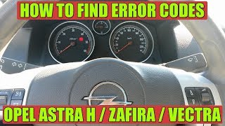 How to find error codes (pedal test) Opel / Vauxhall / Holden Astra, Zafira, Vectra in 3 steps