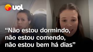 Mulher que não cedeu lugar em avião para criança lamenta o caso e diz que está sem comer e dormir