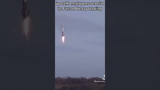 Space X employees react to rocket landing