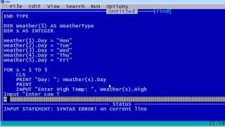 Qbasic Tutorial 46 - Weather Type - QB64
