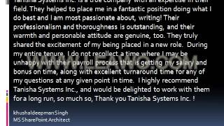 Tanisha Systems Inc Review from Ex employes