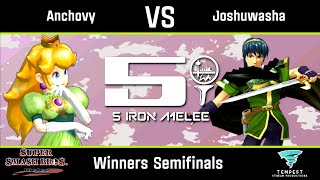 Anchovy (Peach) vs Joshuwasha (Marth) - Melee Winners Semifinals -  Five Iron Melee 22