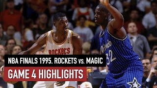 Throwback NBA Finals 1995. Orlando Magic vs Houston Rockets Game 4 Full Highlights HD