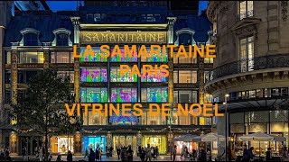 Les vitrines de Noël au grand magasin La Samaritaine à Paris