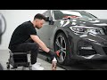 bmw 3 touring foam wash exterior detailing asmr