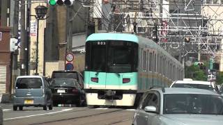 【京阪京津線】上栄町付近の併用軌道を走る -Keihan Keishin Line- [HD]