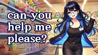 cute grocery store clerk has a crush on you! 🛒 F4M GFE ASMR