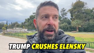 Trump crushes Elensky, 4% approval. Macron NO troops, Starmer ISOLATED. EU 16th Russia sanctions