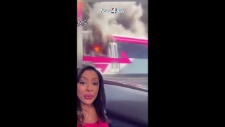 Mechanical issue causes JTA bus to catch fire on Arlington Expressway