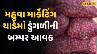 Bhavnagar News | મહુવા માર્કેટિંગ યાર્ડમાં ડુંગળીની બમ્પર આવક, જાણો આજના ભાવ |Local18