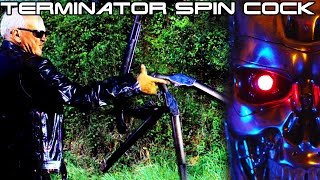 Terminator M1887 shotgun spin cock with live ammunition! | Gun Myths with Jerry Miculek (4K)