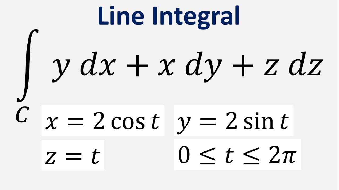 Evaluate The Line Integral Y Dx + X Dy + Z Dz, Where C Is The Helix X ...