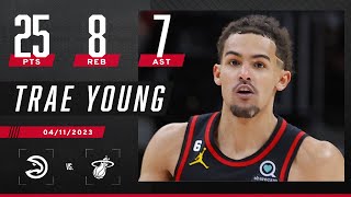 🚨 PLAYOFF BOUND 🚨 Trae Young's 25 PTS, 8 REB & 7 AST leads the Hawks past the Heat | NBA on ESPN