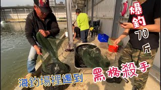 【 逆刃海釣場Ep20】在海釣場遇到釣70斤魚貨的達人 黑格殺手‼️ 潮旺海釣場大江店