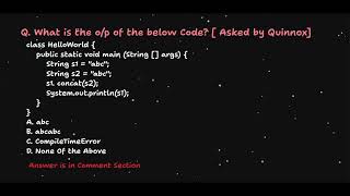 🧵 String Wars: Can You Solve These Tricky MCQs? 🤔🔥#java #strings