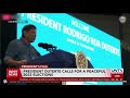 president rodrigo duterte calls for a peaceful 2022 elections