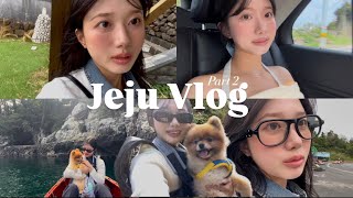 JEJU VLOG Part2. '강아지와 함께 카약탔어요🤎' | 제주도 반려견동반여행 | 제주 서쪽여행코스 | 제주 서쪽 브이로그 | 쇠소깍 카약 | 제주 서귀포 애견동반