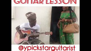 Guitar lesson wit pick