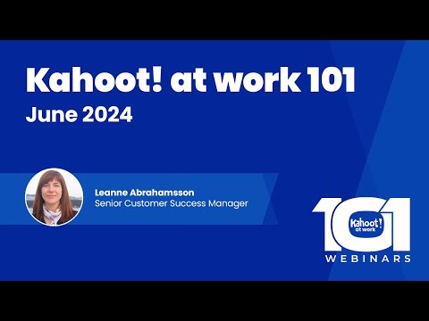 ¡Descubre los conceptos básicos del uso de Kahoot! seminario web at work 101 de junio de 2024