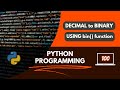 Python program to convert decimal to binary number