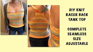 DIY KNIT TANK TOP WITH RACER BACK