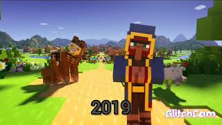 Evolution of Minecraft 1990-2009-2019-2022