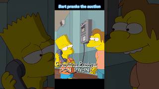 Bart pranks the auction. Season 23, Episode 02 #shorts #funny #simpsons