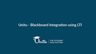 Unitu-Blackboard Integration with LTI